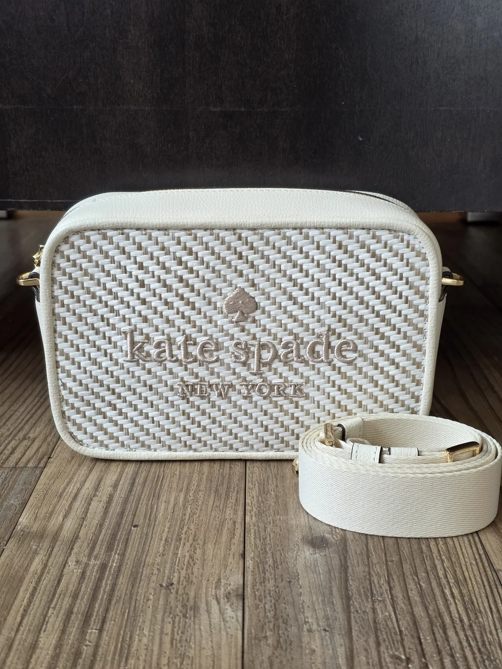 Kate Spade Oh Snap Straw Camera Bag